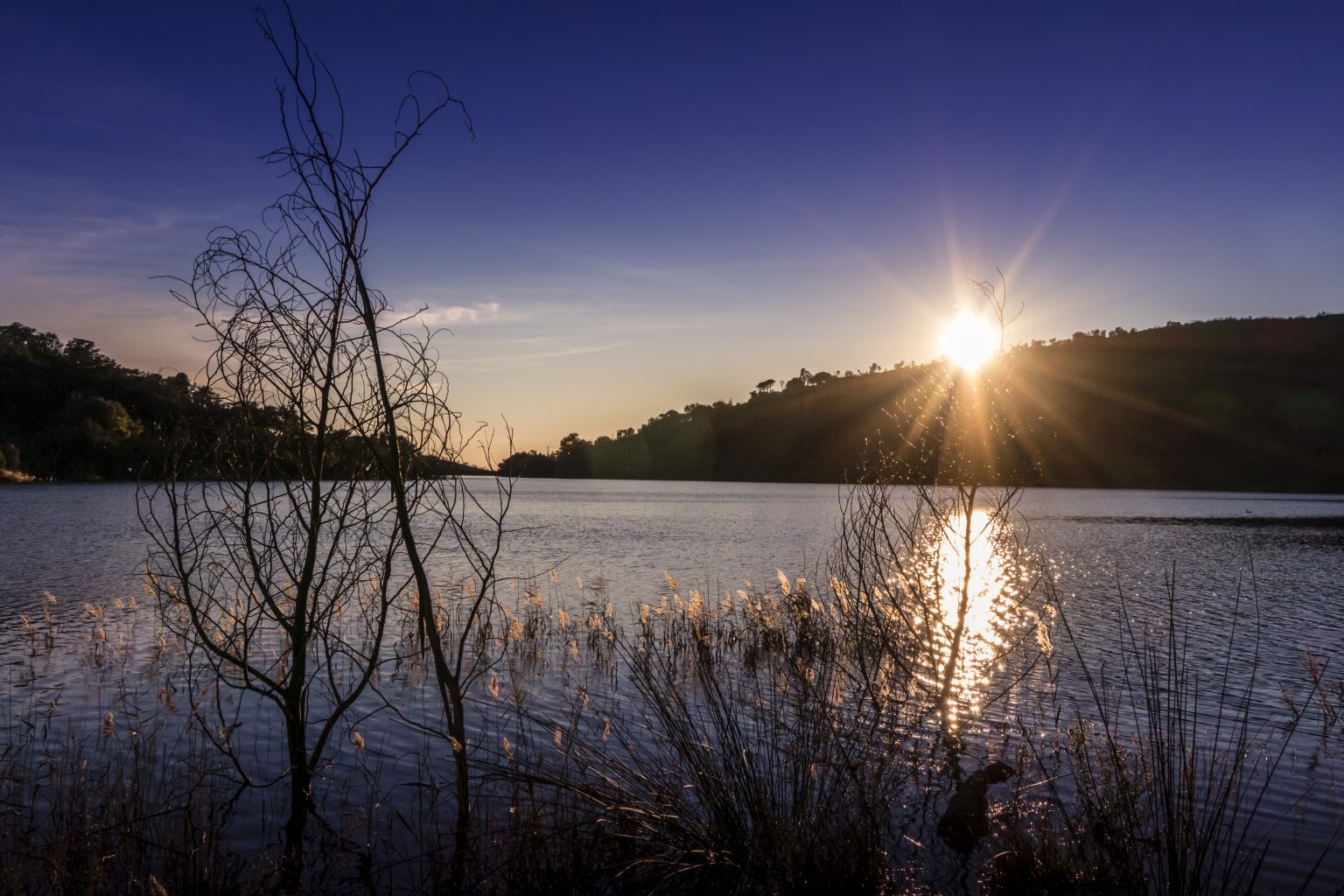Coucher de soleil sur le lac